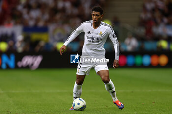 2024-08-14 - Jude Bellingham of Real Madrid during the UEFA Super Cup 2024 football match between Real Madrid CF and Atalanta BC on 14 August 2024 at PGE Narodowy in Warsaw, Poland - FOOTBALL - UEFA SUPER CUP 2024 - REAL MADRID V ATALANTA - UEFA SUPER CUP - SOCCER