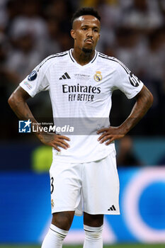 2024-08-14 - Eder Militao of Real Madrid during the UEFA Super Cup 2024 football match between Real Madrid CF and Atalanta BC on 14 August 2024 at PGE Narodowy in Warsaw, Poland - FOOTBALL - UEFA SUPER CUP 2024 - REAL MADRID V ATALANTA - UEFA SUPER CUP - SOCCER