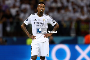 2024-08-14 - Eder Militao of Real Madrid during the UEFA Super Cup 2024 football match between Real Madrid CF and Atalanta BC on 14 August 2024 at PGE Narodowy in Warsaw, Poland - FOOTBALL - UEFA SUPER CUP 2024 - REAL MADRID V ATALANTA - UEFA SUPER CUP - SOCCER