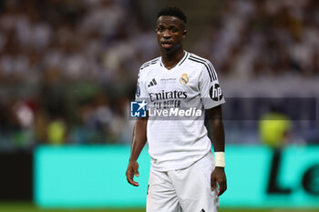 2024-08-14 - Vinicius Junior of Real Madrid during the UEFA Super Cup 2024 football match between Real Madrid CF and Atalanta BC on 14 August 2024 at PGE Narodowy in Warsaw, Poland - FOOTBALL - UEFA SUPER CUP 2024 - REAL MADRID V ATALANTA - UEFA SUPER CUP - SOCCER