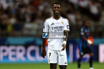 2024-08-14 - Vinicius Junior of Real Madrid during the UEFA Super Cup 2024 football match between Real Madrid CF and Atalanta BC on 14 August 2024 at PGE Narodowy in Warsaw, Poland - FOOTBALL - UEFA SUPER CUP 2024 - REAL MADRID V ATALANTA - UEFA SUPER CUP - SOCCER