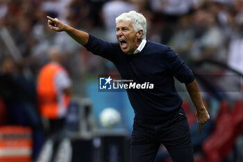 2024-08-14 - Coach Gian Piero Gasperini of Atalanta during the UEFA Super Cup 2024 football match between Real Madrid CF and Atalanta BC on 14 August 2024 at PGE Narodowy in Warsaw, Poland - FOOTBALL - UEFA SUPER CUP 2024 - REAL MADRID V ATALANTA - UEFA SUPER CUP - SOCCER