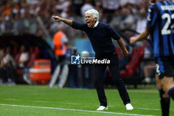 2024-08-14 - Coach Gian Piero Gasperini of Atalanta during the UEFA Super Cup 2024 football match between Real Madrid CF and Atalanta BC on 14 August 2024 at PGE Narodowy in Warsaw, Poland - FOOTBALL - UEFA SUPER CUP 2024 - REAL MADRID V ATALANTA - UEFA SUPER CUP - SOCCER