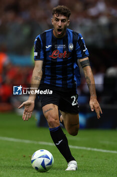 2024-08-14 - Matteo Ruggeri of Atalanta during the UEFA Super Cup 2024 football match between Real Madrid CF and Atalanta BC on 14 August 2024 at PGE Narodowy in Warsaw, Poland - FOOTBALL - UEFA SUPER CUP 2024 - REAL MADRID V ATALANTA - UEFA SUPER CUP - SOCCER