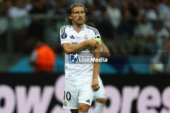 2024-08-14 - Luka Modric of Real Madrid during the UEFA Super Cup 2024 football match between Real Madrid CF and Atalanta BC on 14 August 2024 at PGE Narodowy in Warsaw, Poland - FOOTBALL - UEFA SUPER CUP 2024 - REAL MADRID V ATALANTA - UEFA SUPER CUP - SOCCER