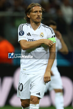 2024-08-14 - Luka Modric of Real Madrid during the UEFA Super Cup 2024 football match between Real Madrid CF and Atalanta BC on 14 August 2024 at PGE Narodowy in Warsaw, Poland - FOOTBALL - UEFA SUPER CUP 2024 - REAL MADRID V ATALANTA - UEFA SUPER CUP - SOCCER