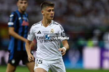 2024-08-14 - Arda Guler of Real Madrid during the UEFA Super Cup 2024 football match between Real Madrid CF and Atalanta BC on 14 August 2024 at PGE Narodowy in Warsaw, Poland - FOOTBALL - UEFA SUPER CUP 2024 - REAL MADRID V ATALANTA - UEFA SUPER CUP - SOCCER