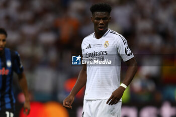 2024-08-14 - Aurelien Tchouameni of Real Madrid during the UEFA Super Cup 2024 football match between Real Madrid CF and Atalanta BC on 14 August 2024 at PGE Narodowy in Warsaw, Poland - FOOTBALL - UEFA SUPER CUP 2024 - REAL MADRID V ATALANTA - UEFA SUPER CUP - SOCCER