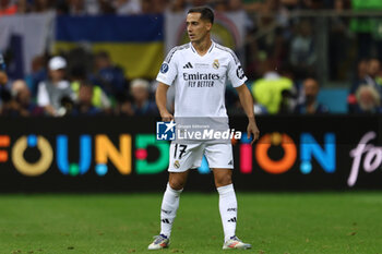 2024-08-14 - Lucas Vazquez of Real Madrid during the UEFA Super Cup 2024 football match between Real Madrid CF and Atalanta BC on 14 August 2024 at PGE Narodowy in Warsaw, Poland - FOOTBALL - UEFA SUPER CUP 2024 - REAL MADRID V ATALANTA - UEFA SUPER CUP - SOCCER