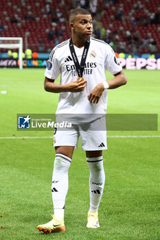 2024-08-14 - Kylian Mbappe of Real Madrid during the UEFA Super Cup 2024 football match between Real Madrid CF and Atalanta BC on 14 August 2024 at PGE Narodowy in Warsaw, Poland - FOOTBALL - UEFA SUPER CUP 2024 - REAL MADRID V ATALANTA - UEFA SUPER CUP - SOCCER