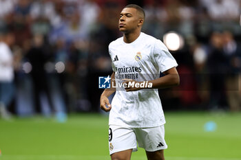 2024-08-14 - Kylian Mbappe of Real Madrid during the UEFA Super Cup 2024 football match between Real Madrid CF and Atalanta BC on 14 August 2024 at PGE Narodowy in Warsaw, Poland - FOOTBALL - UEFA SUPER CUP 2024 - REAL MADRID V ATALANTA - UEFA SUPER CUP - SOCCER