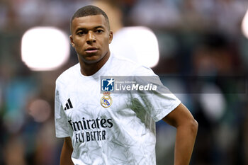 2024-08-14 - Kylian Mbappe of Real Madrid during the UEFA Super Cup 2024 football match between Real Madrid CF and Atalanta BC on 14 August 2024 at PGE Narodowy in Warsaw, Poland - FOOTBALL - UEFA SUPER CUP 2024 - REAL MADRID V ATALANTA - UEFA SUPER CUP - SOCCER