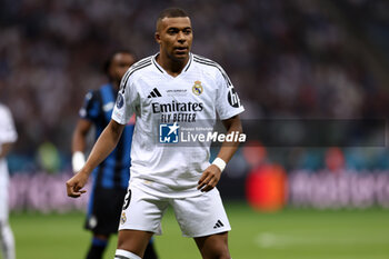 2024-08-14 - Kylian Mbappe of Real Madrid during the UEFA Super Cup 2024 football match between Real Madrid CF and Atalanta BC on 14 August 2024 at PGE Narodowy in Warsaw, Poland - FOOTBALL - UEFA SUPER CUP 2024 - REAL MADRID V ATALANTA - UEFA SUPER CUP - SOCCER