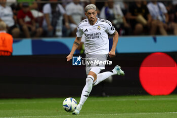 2024-08-14 - Federico Valverde of Real Madrid during the UEFA Super Cup 2024 football match between Real Madrid CF and Atalanta BC on 14 August 2024 at PGE Narodowy in Warsaw, Poland - FOOTBALL - UEFA SUPER CUP 2024 - REAL MADRID V ATALANTA - UEFA SUPER CUP - SOCCER