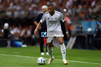 2024-08-14 - Kylian Mbappe of Real Madrid during the UEFA Super Cup 2024 football match between Real Madrid CF and Atalanta BC on 14 August 2024 at PGE Narodowy in Warsaw, Poland - FOOTBALL - UEFA SUPER CUP 2024 - REAL MADRID V ATALANTA - UEFA SUPER CUP - SOCCER