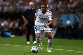 2024-08-14 - Kylian Mbappe of Real Madrid during the UEFA Super Cup 2024 football match between Real Madrid CF and Atalanta BC on 14 August 2024 at PGE Narodowy in Warsaw, Poland - FOOTBALL - UEFA SUPER CUP 2024 - REAL MADRID V ATALANTA - UEFA SUPER CUP - SOCCER