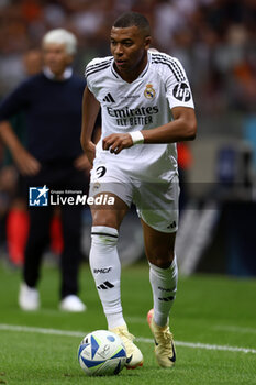 2024-08-14 - Kylian Mbappe of Real Madrid during the UEFA Super Cup 2024 football match between Real Madrid CF and Atalanta BC on 14 August 2024 at PGE Narodowy in Warsaw, Poland - FOOTBALL - UEFA SUPER CUP 2024 - REAL MADRID V ATALANTA - UEFA SUPER CUP - SOCCER