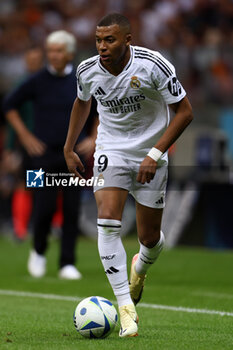 2024-08-14 - Kylian Mbappe of Real Madrid during the UEFA Super Cup 2024 football match between Real Madrid CF and Atalanta BC on 14 August 2024 at PGE Narodowy in Warsaw, Poland - FOOTBALL - UEFA SUPER CUP 2024 - REAL MADRID V ATALANTA - UEFA SUPER CUP - SOCCER