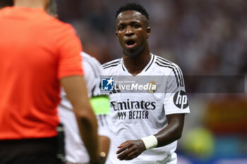 2024-08-14 - Vinicius Junior of Real Madrid during the UEFA Super Cup 2024 football match between Real Madrid CF and Atalanta BC on 14 August 2024 at PGE Narodowy in Warsaw, Poland - FOOTBALL - UEFA SUPER CUP 2024 - REAL MADRID V ATALANTA - UEFA SUPER CUP - SOCCER