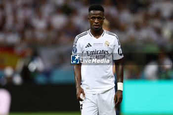 2024-08-14 - Vinicius Junior of Real Madrid during the UEFA Super Cup 2024 football match between Real Madrid CF and Atalanta BC on 14 August 2024 at PGE Narodowy in Warsaw, Poland - FOOTBALL - UEFA SUPER CUP 2024 - REAL MADRID V ATALANTA - UEFA SUPER CUP - SOCCER