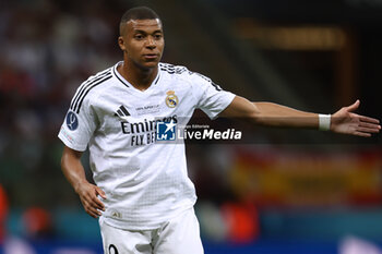 2024-08-14 - Kylian Mbappe of Real Madrid during the UEFA Super Cup 2024 football match between Real Madrid CF and Atalanta BC on 14 August 2024 at PGE Narodowy in Warsaw, Poland - FOOTBALL - UEFA SUPER CUP 2024 - REAL MADRID V ATALANTA - UEFA SUPER CUP - SOCCER