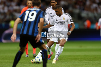 2024-08-14 - Kylian Mbappe of Real Madrid during the UEFA Super Cup 2024 football match between Real Madrid CF and Atalanta BC on 14 August 2024 at PGE Narodowy in Warsaw, Poland - FOOTBALL - UEFA SUPER CUP 2024 - REAL MADRID V ATALANTA - UEFA SUPER CUP - SOCCER