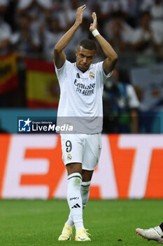 2024-08-14 - Kylian Mbappe of Real Madrid during the UEFA Super Cup 2024 football match between Real Madrid CF and Atalanta BC on 14 August 2024 at PGE Narodowy in Warsaw, Poland - FOOTBALL - UEFA SUPER CUP 2024 - REAL MADRID V ATALANTA - UEFA SUPER CUP - SOCCER