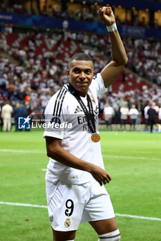 2024-08-14 - Kylian Mbappe of Real Madrid during the UEFA Super Cup 2024 football match between Real Madrid CF and Atalanta BC on 14 August 2024 at PGE Narodowy in Warsaw, Poland - FOOTBALL - UEFA SUPER CUP 2024 - REAL MADRID V ATALANTA - UEFA SUPER CUP - SOCCER