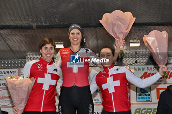 2024-03-05 - Linda Indergan (Team Suisse) 2 classified - Alessandra Keller (Team Suisse) 1 classified and Linda Zanetti (team Suisse) 3 classified - FEMMINILE - TROFEO PONENTE ROSA - LOANO/LOANO - STREET - CYCLING
