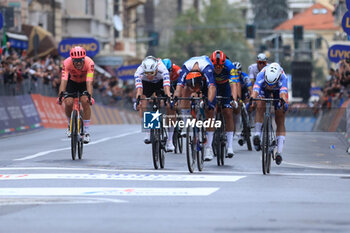 2024-03-16 - Cycling, Milano - Sanremo, 16-03-2024, Sanremo, in the photo: arrival winner Philipsen - MILANO - SAN REMO - STREET - CYCLING