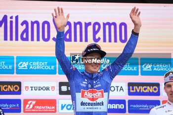 16/03/2024 - Cycling, Milano - Sanremo, 16-03-2024, Sanremo, in the photo: winner Jasper Philipsen - MILANO - SAN REMO - STRADA - CICLISMO