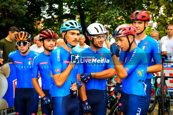 2024-09-08 - National Italian Team - ITA - Velasco Simone - Scaroni Christian - Verre Alessandro - De Pretto Davide - Milan Matteo - Meris Sergio - GRAN PREMIO DI LARCIANO - STREET - CYCLING