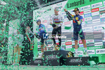 2024-10-12 - Il Lombardia 2024 - 118th Edition- Bergamo- Como, 252 km- Italy- Tadej Pogacar, Remco Evenepoel, Giulio Ciccone - 12-10-2024 - GIRO DI LOMBARDIA - STREET - CYCLING