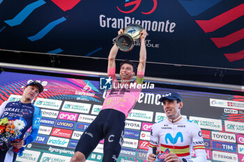 2024-10-10 - Podium Gran Piemonte, POWLESS Neilson, STRONG Corbin, ARANBURU Alexander - GRAN PIEMONTE - STREET - CYCLING