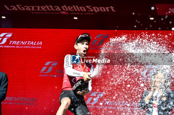 2024-05-08 - FRA Benjamin Thomas -COF Winner of the Genova- Lucca Stage on the podium - STAGE 5 - GENOVA-LUCCA - GIRO D'ITALIA - CYCLING