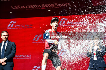 2024-05-08 - FRA Benjamin Thomas -COF Winner of the Genova- Lucca Stage on the podium - STAGE 5 - GENOVA-LUCCA - GIRO D'ITALIA - CYCLING