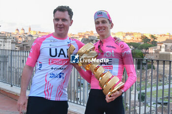 2024-05-26 - Tadej Pogacar with Trofeo Senza Fine of Giro D'Italia 2024 - STAGE 21 - ROMA-ROMA - GIRO D'ITALIA - CYCLING