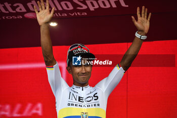 04/05/2024 - Jonathan Narvaez celebrate the victory of Venaria Reale-Torino - Stage 1 of Giro D'Italia 2024 - STAGE 1 - VENARIA REALE-TORINO - GIRO D'ITALIA - CICLISMO