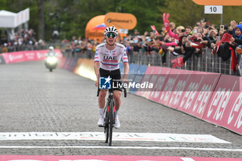 05/05/2024 - Tadej Pogacar celeb the victory of San Francesco Al Campo (TO)-Santuario di Oropa (BI) - Stage 2 of Giro D'Italia 2024 - STAGE 2 - S.FRANCESCO AL CAMPO-SANTUARIO DI OROPA - GIRO D'ITALIA - CICLISMO