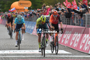 2024-05-05 - Daniel Felipe Martinez and Thomas Geraint reaches the finish line of San Francesco Al Campo (TO)-Santuario di Oropa (BI) - Stage 2 of Giro D'Italia 2024 - STAGE 2 - S.FRANCESCO AL CAMPO-SANTUARIO DI OROPA - GIRO D'ITALIA - CYCLING