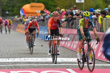 05/05/2024 - the group reaches to finih line of San Francesco Al Campo (TO)-Santuario di Oropa (BI) - Stage 2 of Giro D'Italia 2024 - STAGE 2 - S.FRANCESCO AL CAMPO-SANTUARIO DI OROPA - GIRO D'ITALIA - CICLISMO