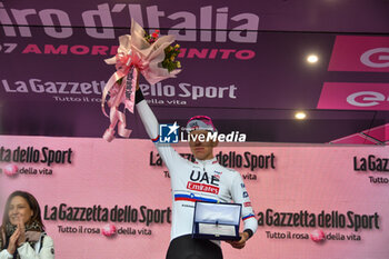 05/05/2024 - Tadej Pogacar win the prize of Montagna Pantani after San Francesco Al Campo (TO)-Santuario di Oropa (BI) - Stage 2 of Giro D'Italia 2024 - STAGE 2 - S.FRANCESCO AL CAMPO-SANTUARIO DI OROPA - GIRO D'ITALIA - CICLISMO