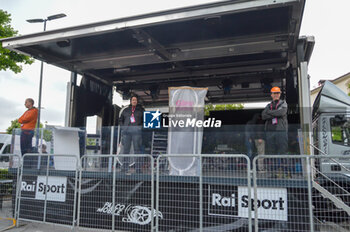 2024-05-06 - RAI station empty due to journalists' protest in Stage 3 - Novara-Fossano - Giro d'Italia 2024 - STAGE 3 - NOVARA-FOSSANO - GIRO D'ITALIA - CYCLING