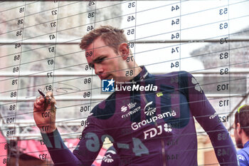 2024-05-07 - Groupama FDJ on the signature podium Tappa 4 - Acqui Terme-Andora - Giro d'Italia 2024 - STAGE 4 - AQUI TERME-ANDORA - GIRO D'ITALIA - CYCLING