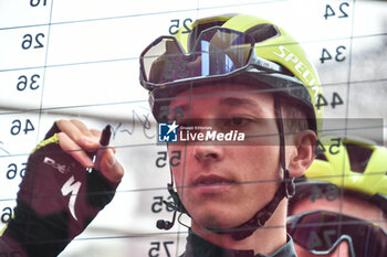 2024-05-07 - Bora Hansgrohe on the signature podium Tappa 4 - Acqui Terme-Andora - Giro d'Italia 2024 - STAGE 4 - AQUI TERME-ANDORA - GIRO D'ITALIA - CYCLING