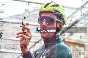 07/05/2024 - Bora Hansgrohe on the signature podium Tappa 4 - Acqui Terme-Andora - Giro d'Italia 2024 - STAGE 4 - AQUI TERME-ANDORA - GIRO D'ITALIA - CICLISMO