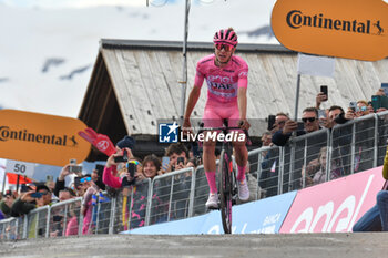 2024-05-19 - Tadej Pogacar arrive to finish line of Stage 15 - Manerba del Garda-Livigno (Mottolino) - Giro d'Italia 2024 - STAGE 15 - MANERBA DEL GARDA-LIVIGNO - GIRO D'ITALIA - CYCLING