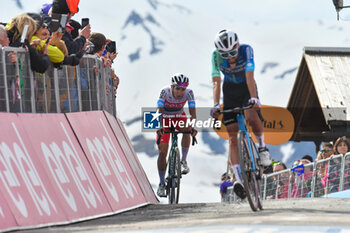 2024-05-19 - The group reaches on finish line of Stage 15 - Manerba del Garda-Livigno (Mottolino) - Giro d'Italia 2024 - STAGE 15 - MANERBA DEL GARDA-LIVIGNO - GIRO D'ITALIA - CYCLING