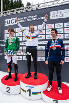 2024-02-10 - during the 2024 UCI Snow Bike World Championships on February 10, 2024 in Chatel, France - CYCLING - UCI SNOW BIKE WORLD CHAMPIONSHIPS - CHATEL, FRANCE - MTB - MOUNTAIN BIKE - CYCLING
