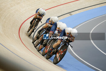 2024-10-16 - Tissot Track Cycling World Championship - Ballerup, Copenaghen, Den- 16-10-2024 -Women's Pursuit Qualifying - England, Archibald Katie, Barker Megan, Knitht Josie, Morris Anna - TISSOT 2024 TRACK WORLD CHAMPIONSHIPS - TRACK - CYCLING